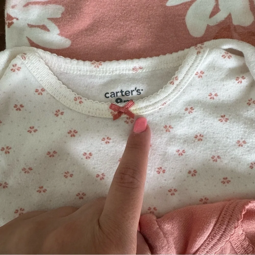 Carter’s Bodysuits and Leggings Set Pink Size 9M